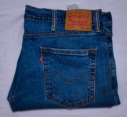 Jeans Levis Hombre 514 38/32 Azul Índigo Elásticado Talla 52