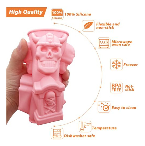 Molde Para Chocolate De Halloween, Silicona, 2 Unidades, Cav
