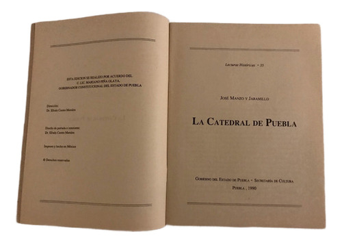 Catedral De Puebla, La. Lecturas Históricas Puebla No. 35 (Usado)