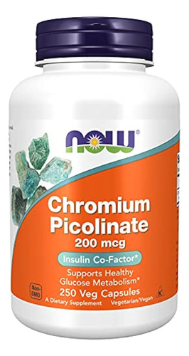 Now Supplements, Chromium Picolinate 200 Mcg, 250 Veg Capsul