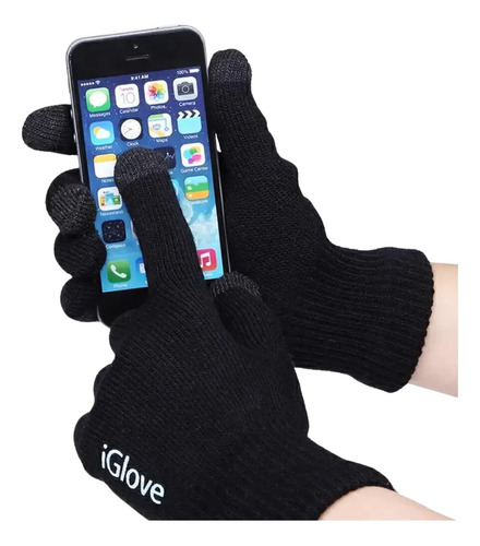 Par Guantes Touch Compatible Con Ipad Invierno Pantallas Rosa Claro Lisa