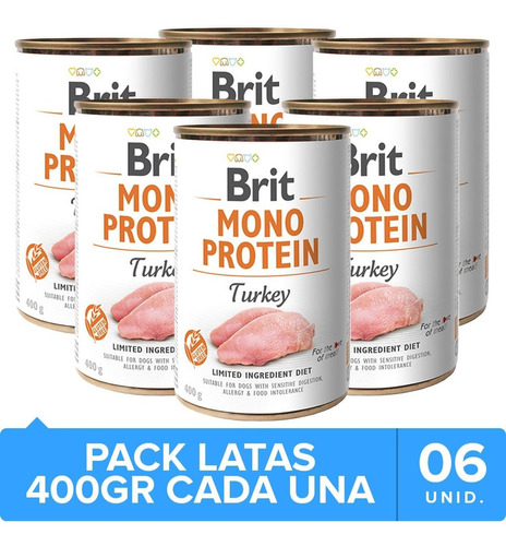 Brit Care Mono Protein Pavo Pack 6 Unidades