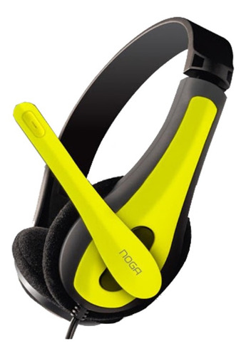Imagen 1 de 2 de Auriculares para pc Noga NGV-400 amarillo