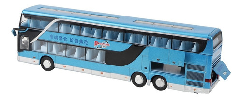 1:50 Escala De Doble Decker Bus Modelo De Juguete Con Luz Le