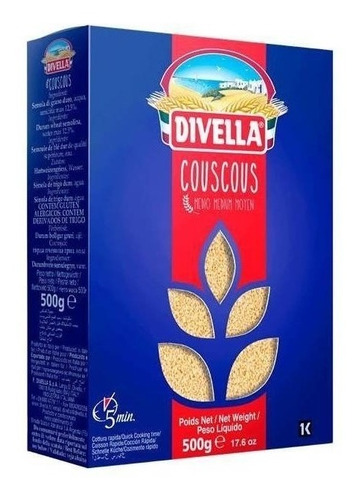 Couscous Italiano Divella 500g Cuscuz Marroquino Facil