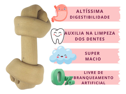 Ossinho Natural Doogs Pacote De 1kg - Pequenas Raças 3/4