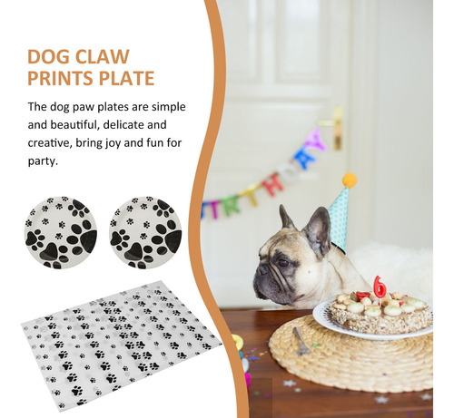 Plato Decorativo Para Fiestas De Perros Con Forma De Pata De