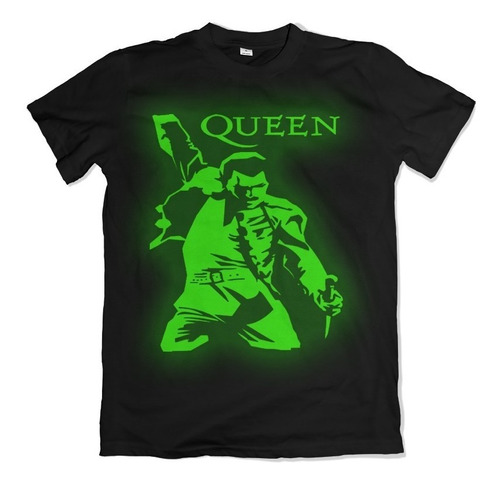 Remera Freddie Mercury Queen Unisex Brilla Oscuridad Algodón