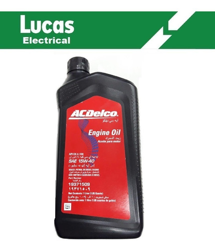 Aceite/lubricante Acdelco Mineral 15w40 Diesel 1l