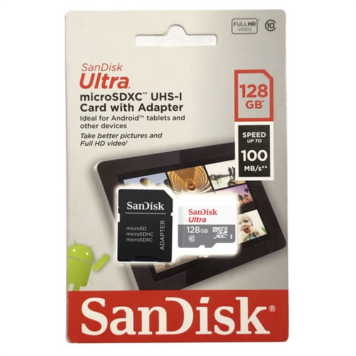 Imagen 4 de 5 de Tarjeta Micro Sdxc Sandisk Ultra 128gb, Uhs-i, C10, 100mb/s
