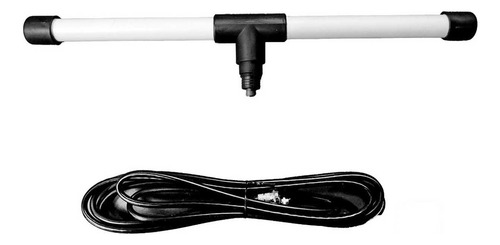 Antena Tv Hdtv Exterior Pvc 40cm Largo Con 3m Cable Lumihd Blanco