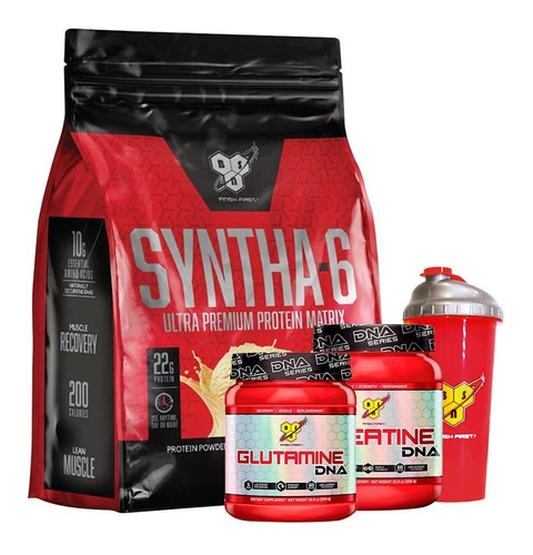 Bsn Syntha 6 10lb + Creatina Dna + Glutamina Dna + Vaso