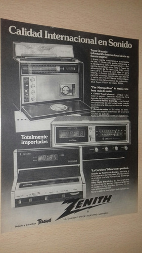 P119 Clipping Publicidad Radio Zenith Año 1978