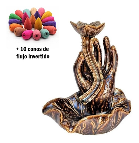 Quemador De Incienso Mano De Reflujo Humo Invertido Cascada 