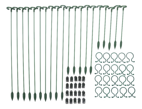 Juego De 60 Soportes Para Plantas, Paquete De 20 Estacas Par