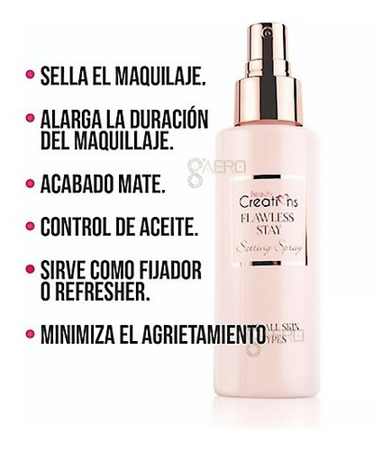 Imagen 2 de 6 de Fijador De Maquillaje Flawless Stay Spray Beauty Creations®
