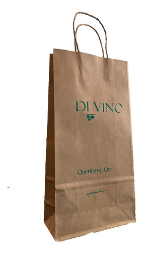 Bolsa Kraft C/asa Retorcida 16x8x32 Cm (100 Pzas) Kraft Liso Kraft