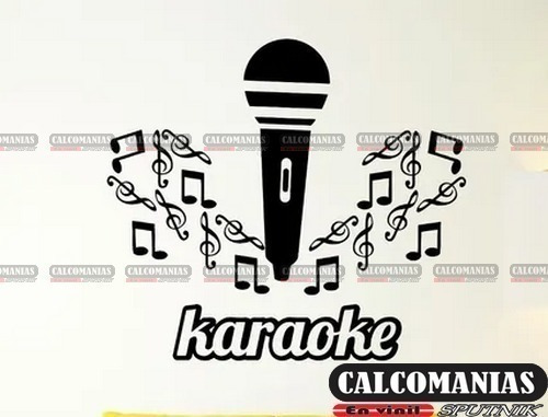 Vinilo Decorativo Microfono Karaoke  