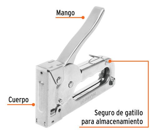 Engrapadora Tipo Pistola 1/4 5/16 200 Grapas Truper 17977