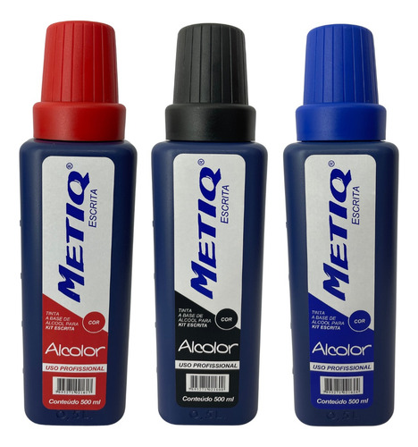 Kit C/ 3 Tinta P/cartaz Da Metiq Alcolor 500ml