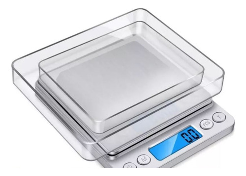 Bascula Gramera Digital De Precisión Y 6 Tapas Herméticas De Silicon Flexible Reutilizable 1 Gr Hasta 2000 Gr Inoxidable Escala Electrónica Balanzas Cocina Pesa