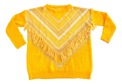 Sweater Flecos Inca Liquidación Oferta Amarillo