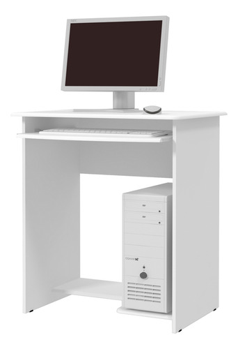 Mesa De Computador Pratica Branco - Ej Móveis