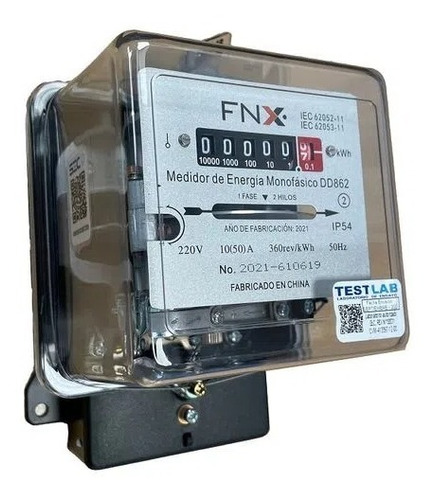 Medidor Monofasico 10/50a 220v Dd-862 Fnx