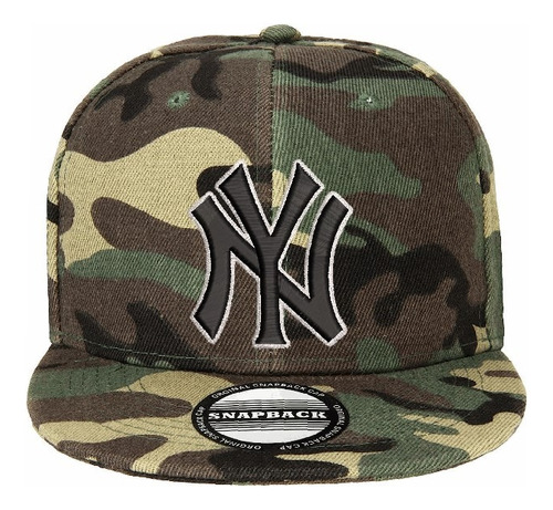 Gorro Snapback Visera Plana New York Yankees Bordado  Borde