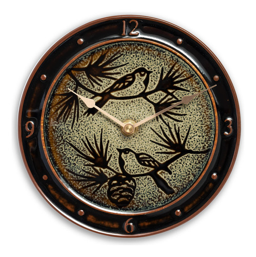 Georgetown Pottery Ceramica Reloj Pared 8  Hecho Mano Usa