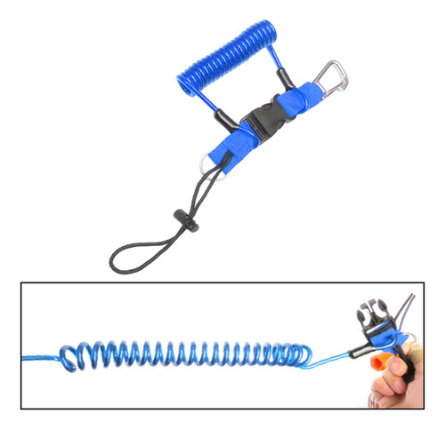 Cordón De Seguridad Para Buceo Duradero Clip De Azul