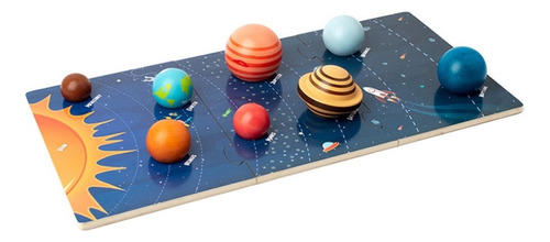 Montessori Toys 8 Planets Solar System Puzzle, Board C
