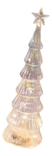 Figura De Árbol De Navidad De Cristal Iluminada Para Mesa,