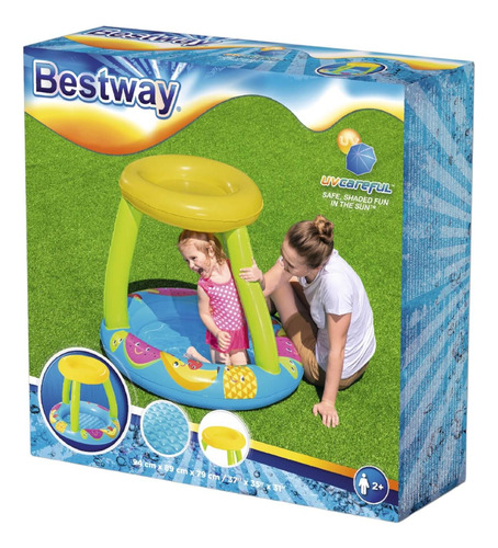 Piscina Inflable Bestway Con Techo Para Bebés 94x89x79cm