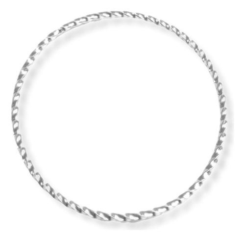 Pulsera Esclava De Acero Blanco Torzada