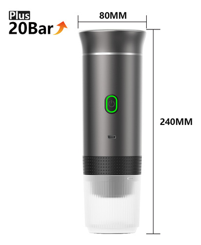 Máquina De Café Expresso Portátil Elétrica Sem Fio Para Carr