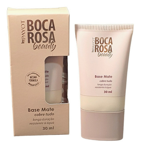 Base de maquiagem em liquida Payot Boca Rosa Beauty Base Boca Rosa Beauty nova embalagem Maquiagem tom cor maria 01 - 30mL