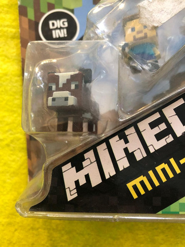 Minecraft Mini Figures Steve Cow Spider Mattel Grass Series