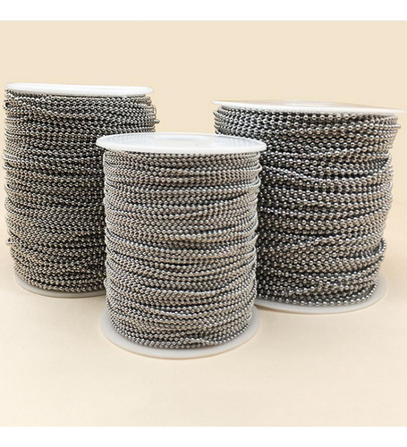Cadena De De Bolas De Acero Inoxidable De Plata 2.4mm