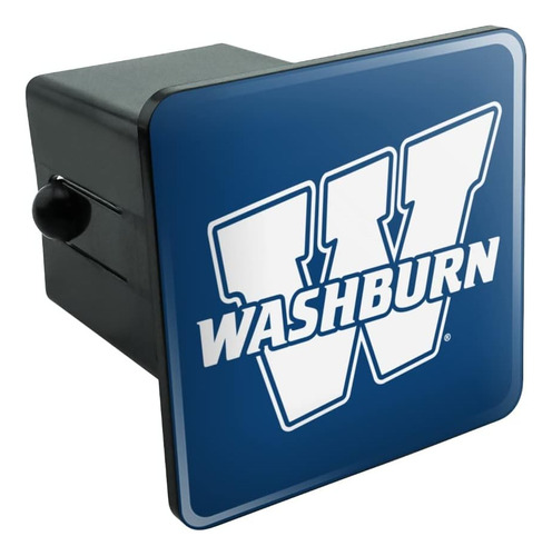 Washburn University Primary Logo Tow Trailer Hitch Cover Plu