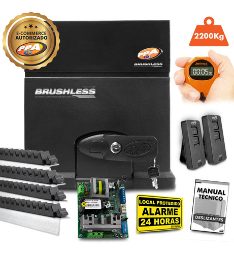 Kit Motor Ppa Dz Ind 2.2 Jet Flex Brushless 4m Crem 2200kg