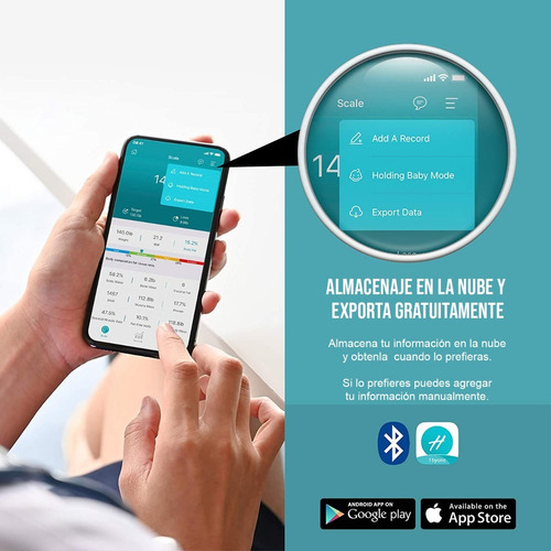 Imagen 5 de 6 de Báscula Digital Peso Corporal Sincroniza Tu Celular Vía App