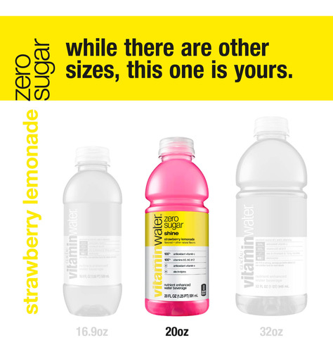 Vitaminwater Limonada De Fresa Agua Mejorada Botella 591 Ml