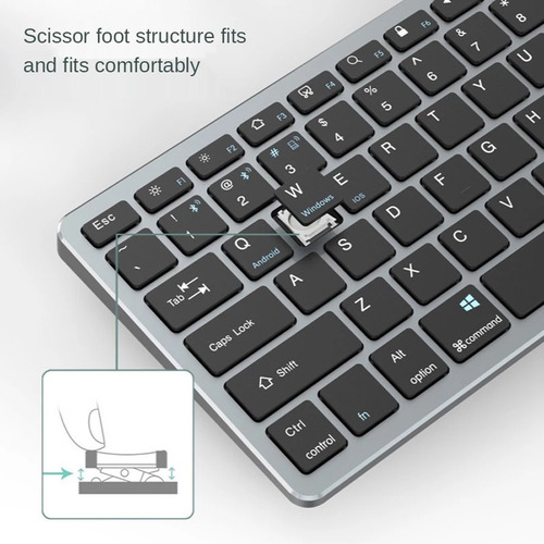 Ultra Slim 2.4ghz Bluetooth Wireless Mouse Keyboard Kit