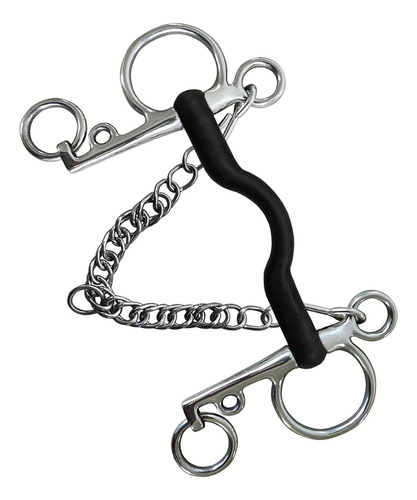 Mordaça De Cavalo De Metal, Boca Com Guarnições De Prata,