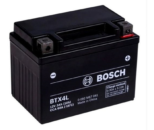 Batería Moto Gel Bosch Btx4l 12v 3ah Biz Cg125 Titan