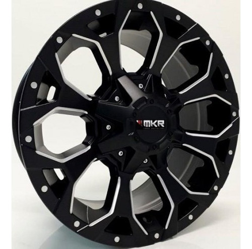 Jg Rodas 17 Off Road 6x139 Ranger 17x8 M12 Link Especial Mg Cor Preto Com Diamantado