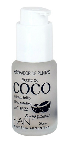 Han - Reparador De Puntas Aceite De Coco X 30 Ml.