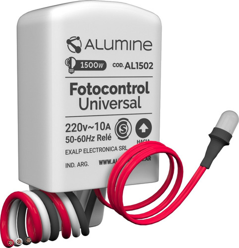 Fotocelula Fotocontrol Alumine 1500w X5u 3cables Sensor Exte