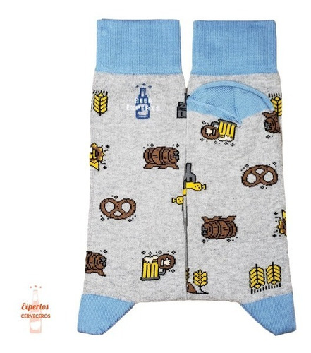 Imagen 5 de 10 de Medias Beer Festival Socks (gris Claro)